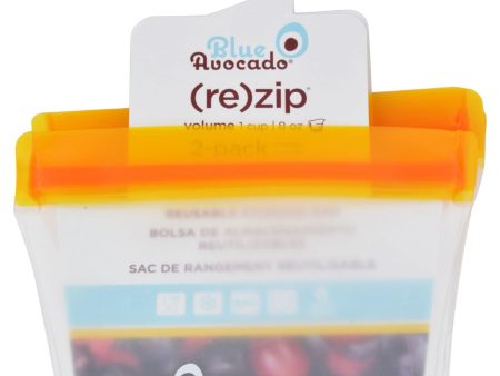 Blue Avocado Bag - Re-zip - 1 Cup - Orange - 2 Pack For Cheap