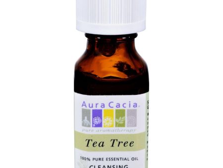 Aura Cacia Pure Essential Oil Tea Tree - 0.5 Fl Oz Online now