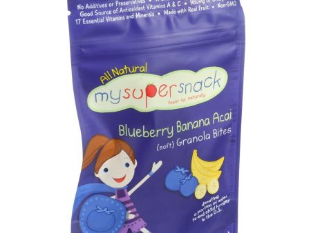 Mysupersnack Soft Granola Bites - Blueberry Banana Acai - 1.41 Oz - Case Of 6 For Sale