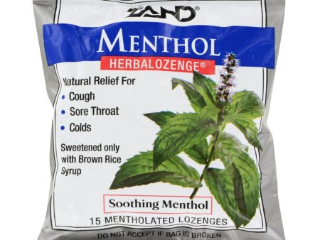 Zand Menthol Herbalozenge Soothing Menthol - 15 Lozenges - Case Of 12 For Cheap