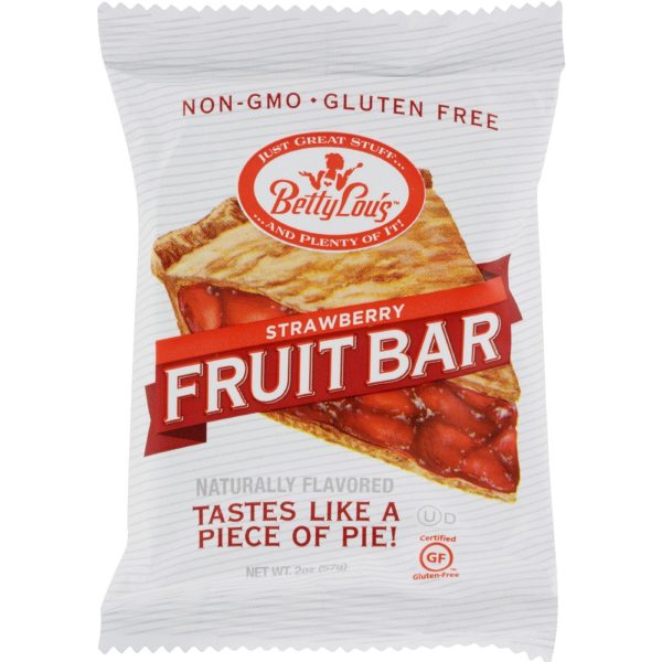 Betty Lou s Fruit Bar - Strawberry - Gluten Free - Case Of 12 - 2 Oz For Discount