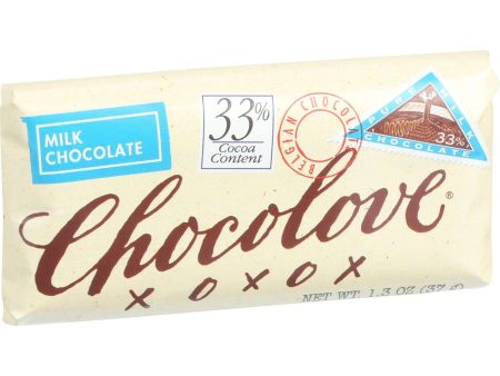 Chocolove Xoxox Premium Chocolate Bar - Milk Chocolate - Pure - Mini - 1.3 Oz Bars - Case Of 12 For Sale