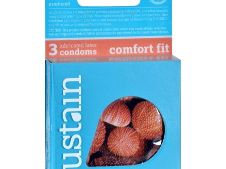 Sustain Condoms Comfort Fit - 3 Pack For Discount