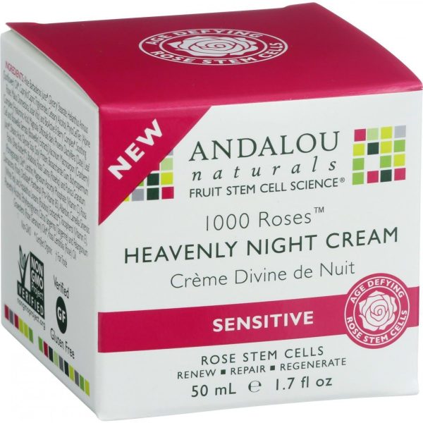 Andalou Naturals Heavenly Night Cream - 1000 Roses - 1.7 Oz For Discount