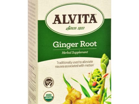 Alvita Teas Organic Herbal Tea Bags - Ginger Root - 24 Bags Supply