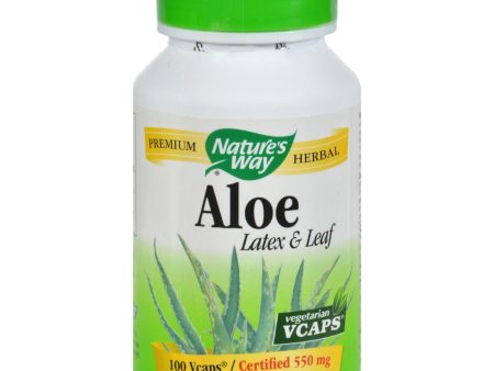 Nature s Way Aloe Vera Latex And Leaf - 100 Vegetarian Capsules Online Sale