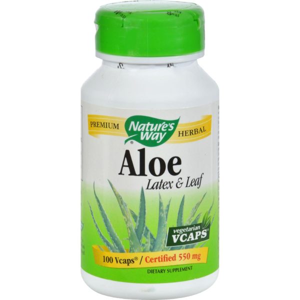 Nature s Way Aloe Vera Latex And Leaf - 100 Vegetarian Capsules Online Sale