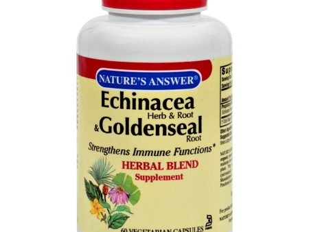 Nature s Answer Echinacea And Goldenseal Root - 60 Vegetarian Capsules Online Sale