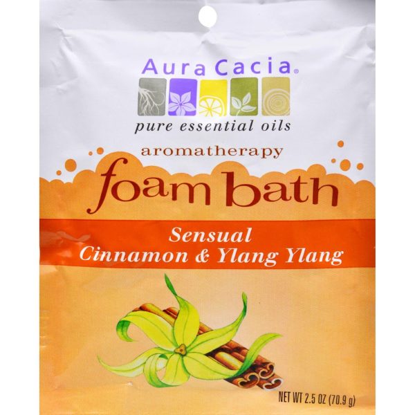 Aura Cacia Foam Bath Sensual Cinnamon And Ylang Ylang - 2.5 Oz - Case Of 6 For Discount