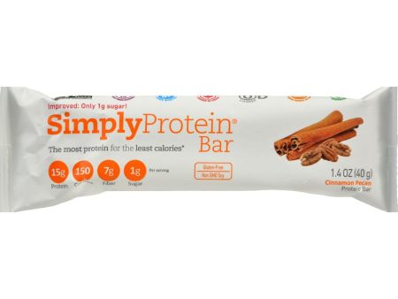 Simplyprotein Protein Bar - Cinnamon Pecan - 1.41 Oz - Case Of 12 Fashion