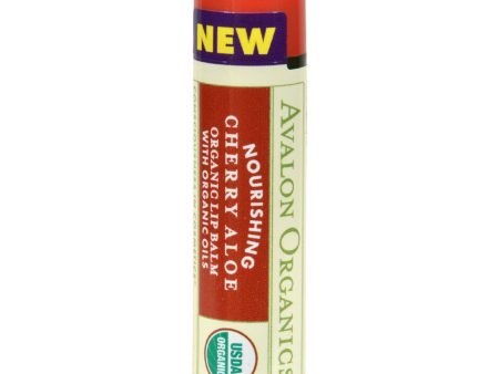 Avalon Organics Nourishing Aloe Organic Lip Balm Cherry - 0.15 Oz - Case Of 24 Online Sale