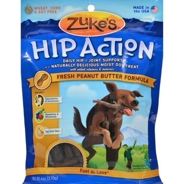 Zuke s Hip Action Dog Treats - Peanut Butter Formula - Case Of 12 - 6 Oz Fashion