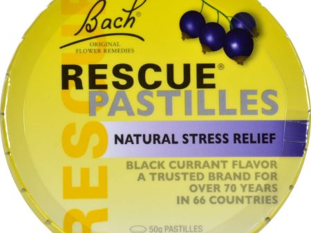 Bach Flower Remedies Rescue Pastilles Black Currant - 1.7 Oz - Case Of 12 Supply