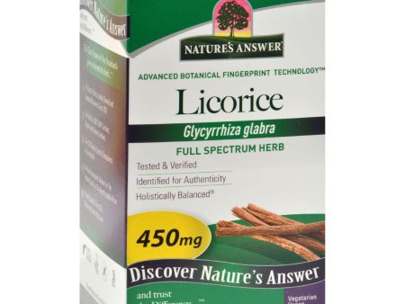 Nature s Answer Licorice Root - 90 Vegetarian Capsules Discount