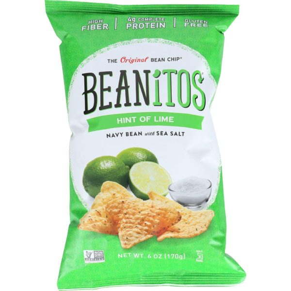 Beanitos Bean Chips - White Bean - Navy Bean With Sea Salt - Hint Of Lime - 6 Oz - Case Of 6 Hot on Sale