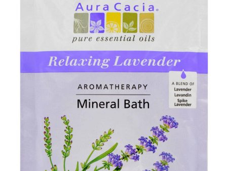 Aura Cacia Aromatherapy Mineral Bath Lavender Harvest - 2.5 Oz - Case Of 6 Online Hot Sale