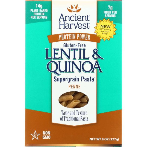 Ancient Harvest Pasta - Supergrain - Green Lentil And Quinoa Penne - Gluten Free - 8 Oz - Case Of 6 For Discount