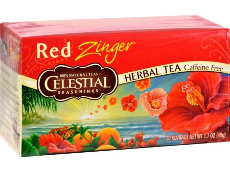 Celestial Seasonings Herbal Tea - Caffeine Free - Red Zinger - 20 Bags on Sale