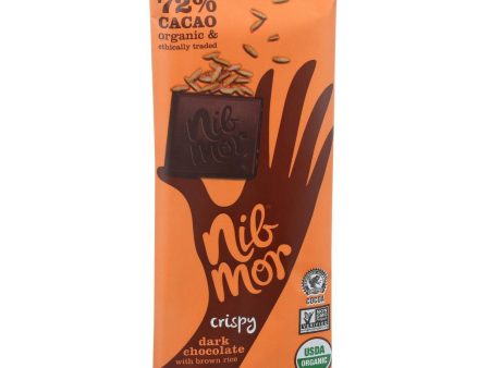 Nibmor Organic Dark Chocolate Bars - Crispy With Brown Rice - 2 Oz Bars - Case Of 12 Online