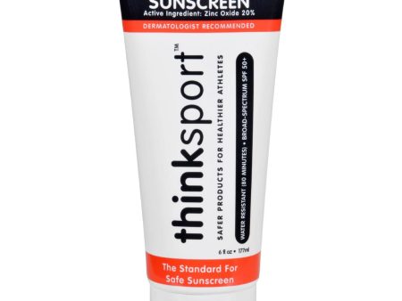 Thinksport Sunscreen - Safe - Spf 50 Plus - Family Size - 6 Oz For Sale