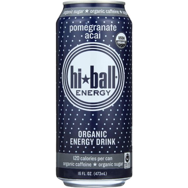 Hi Ball Energy Drink - Organic - Pomegranate Acai - 16 Oz - Case Of 12 Online Hot Sale