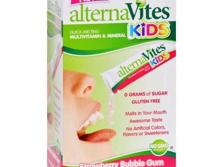 Alternavites Kids Quick-melting Multivitamins Strawberry Bubble Gum - 30 Packets Cheap