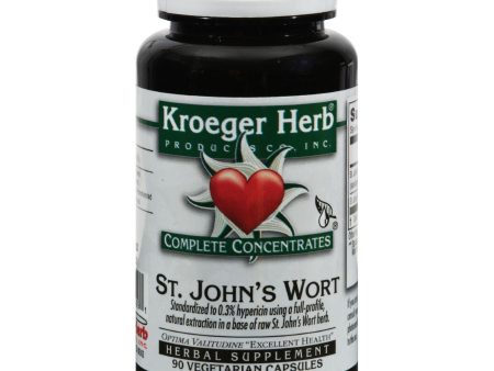 Kroeger Herb St John s Wort - 90 Vegetarian Capsules Hot on Sale