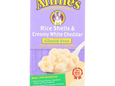 Annies Homegrown Macaroni And Cheese - Rice Shells And Creamy White Cheddar - Gluten Free - 6 Oz - Case Of 12 Discount