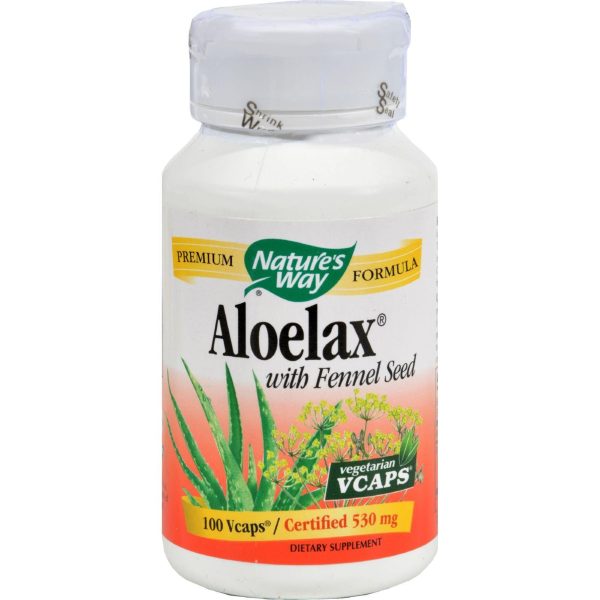 Nature s Way Aloelax With Fennel Seed - 100 Vegetarian Capsules Online Sale