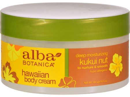 Alba Botanica Hawaiian Body Cream Kukui Nut - 6.5 Oz on Sale