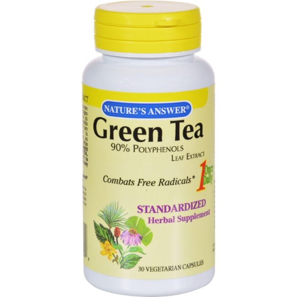 Nature s Answer Green Tea Leaf Extract - 30 Vegetarian Capsules Sale