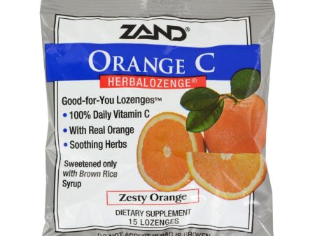 Zand Herbalozenge Orange C Natural Orange - 15 Lozenges - Case Of 12 Online Hot Sale