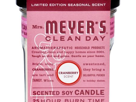 Mrs. Meyer s Soy Candle - Cranberry - 4.9 Oz Supply