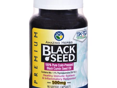 Amazing Herbs Black Seed Black Cumin Seed Oil - 90 Softgels For Cheap