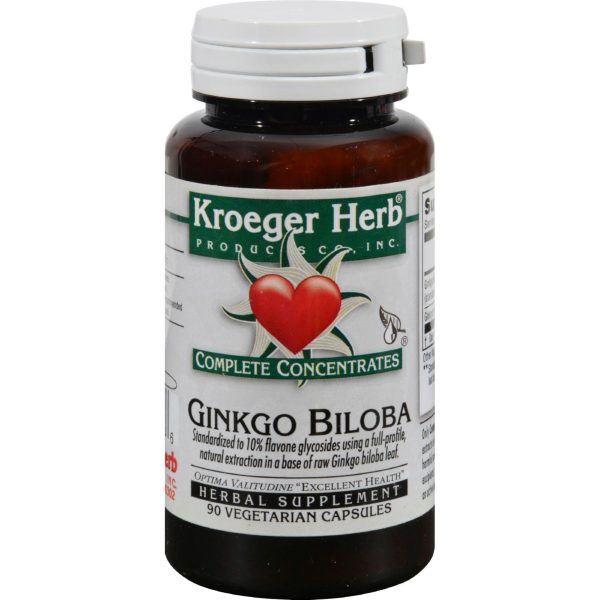 Kroeger Herb Ginkgo Biloba - 90 Vegetarian Capsules Discount