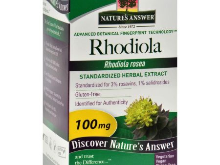 Nature s Answer Rhodiola Root Extract - 60 Vegetarian Capsules Discount