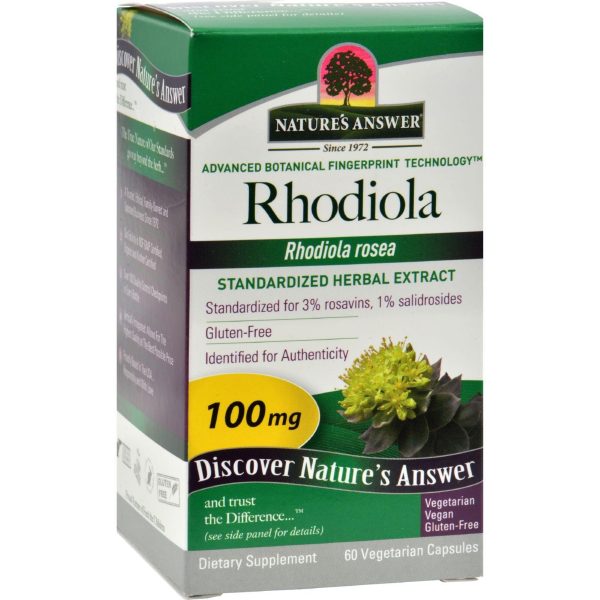 Nature s Answer Rhodiola Root Extract - 60 Vegetarian Capsules Discount