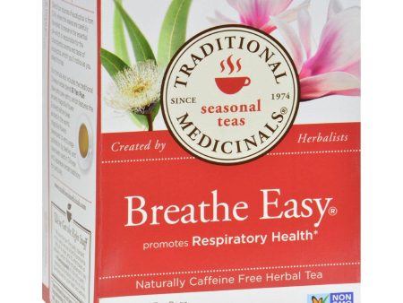 Traditional Medicinals Breathe Easy Herbal Tea - 16 Tea Bags - Case Of 6 Online now