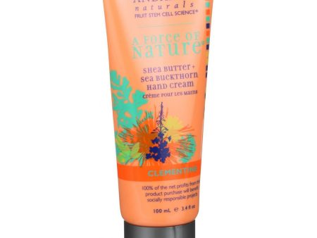 Andalou Naturals Hand Cream - A Force Of Nature Shea Butter Plus Sea Buckthorn - Clementine - 3.4 Oz Online Hot Sale