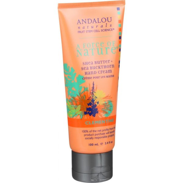 Andalou Naturals Hand Cream - A Force Of Nature Shea Butter Plus Sea Buckthorn - Clementine - 3.4 Oz Online Hot Sale