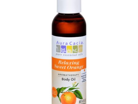 Aura Cacia Aromatherapy Body Oil - Relaxation - Tangy Citrus Aroma - 4 Fl Oz Supply