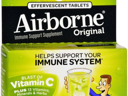 Airborne Effervescent Tablets With Vitamin C - Lemon Lime - 10 Tablets For Discount