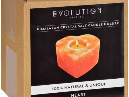 Evolution Salt Tealight Candle Holder - Heart - 1 Count Online Sale