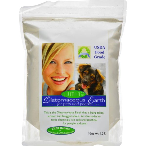 Lumino Home Diatomaceous Earth - Food Grade - Pets And People - 1.5 Lb Online now