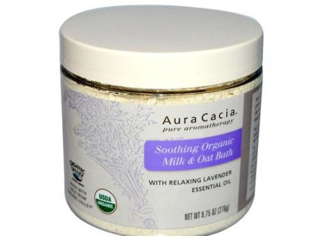 Aura Cacia Relaxing Lavender Milk And Oat Bath Organic - 9.75 Oz on Sale