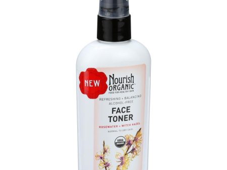 Nourish Organic Face Toner - Refreshing And Balancing - Rosewater And Witch Hazel - 3 Oz on Sale