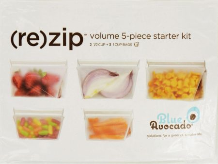 Blue Avocado Bag - Re-zip - Volume Starter Kit - Clear - 5 Pieces Fashion