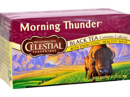 Celestial Seasonings Black Tea - Morning Thunder - 20 Bags Online now