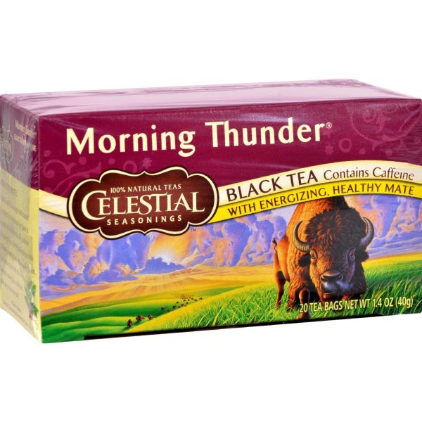 Celestial Seasonings Black Tea - Morning Thunder - 20 Bags Online now