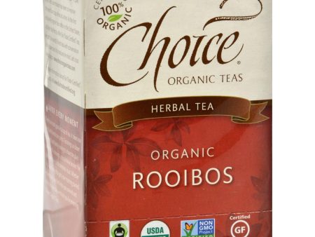 Choice Organic Teas Rooibos Red Bush Tea - 16 Tea Bags - Case Of 6 Hot on Sale